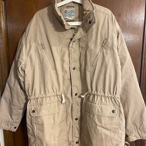 Outdoor Exchange Vintage Men’s Beige Parka Jacket Down/Feather filled Large